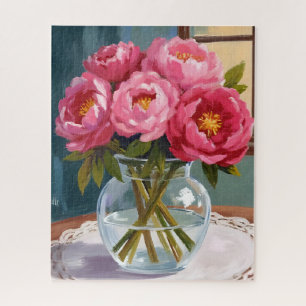 Rosa Pfingstrosen-Sträußchen Aquarell-Blumenmalere