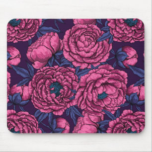 Rosa Pfingstrosenstrauß Mousepad