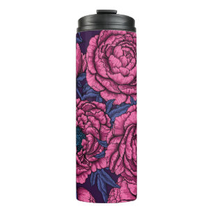 Rosa Pfingstrosenstrauß Thermosbecher