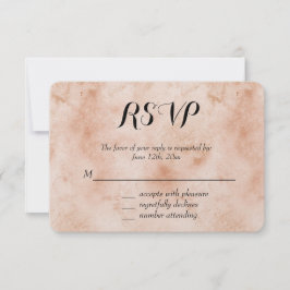 Rosa Pfirsich Abstrakte UAWG RSVP Karte