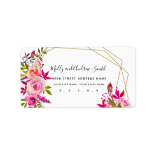 Rosa Pfirsich-RosenAdressen-Etikett Partyhochzeit Adressaufkleber