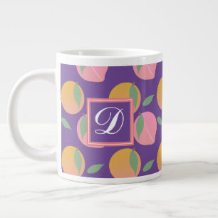 Rosa Pfirsich und Orangen Jumbo-Tasse