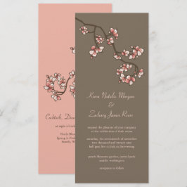 Rosa Pfirsichblüten Sakura Chinesische Hochzeit Ei Einladung