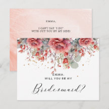 Rosa Pfirsichfarbe | Dusty Blue Bridesmaid