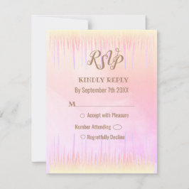 Rosa Pfirsichfarben - RSVP-Karte Einladung