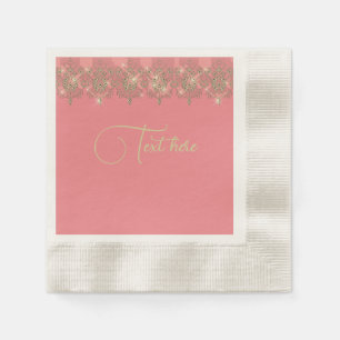 Rosa pfirsichgoldgelb verleihen elegantem Funkeln Serviette