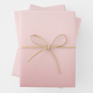 Rosa Pfirsichpfirsich Ombre Geschenkpapier Set