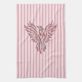Rosa Phönix mit rosa Bändern Küchentuch