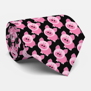 Rosa Piggies Mann Krawatte