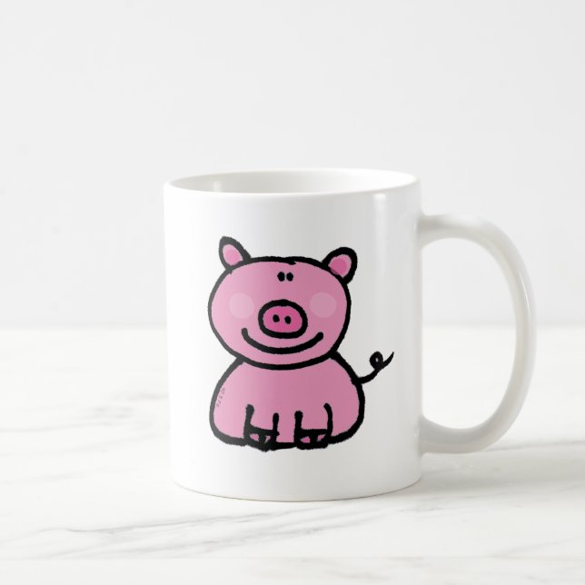 Rosa piggy kaffeetasse (Rechts)