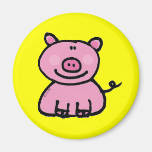 Rosa piggy magnet