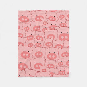 Rosa Piggy Schwein-Muster Fleecedecke
