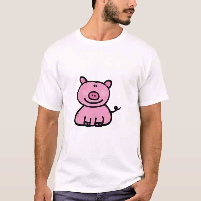 Rosa piggy T-Shirt (Vorderseite)