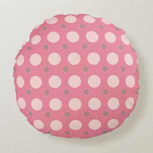 Rosa Pika-Punkt-Geschenkpapier Rundes Kissen