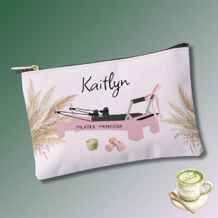 Rosa Pilates Prinzessin Reformer & Matcha Zubehörtasche