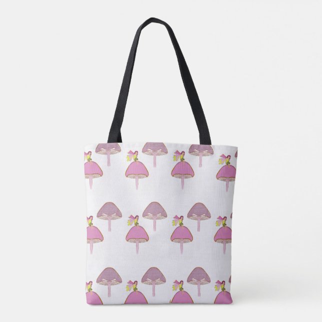 Rosa Pilzfeen Tote Tasche 108 TB (Rückseite)