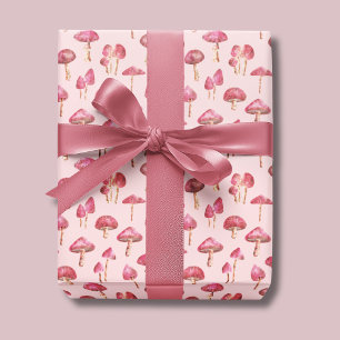 Rosa Pilzmuster Geschenkpapier