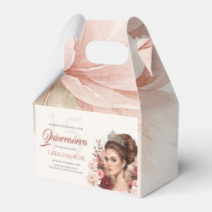 Rosa Pink Blush Elegant Quinceañera-Geschenk Geschenkschachtel