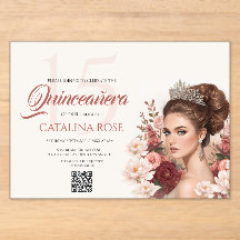 Rosa Pink Blush Elegant Quinceañera QR-Code