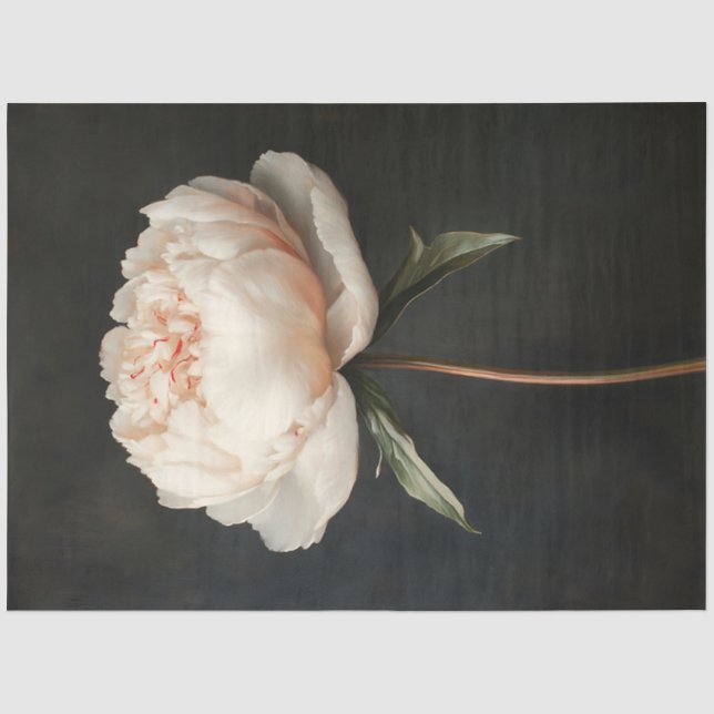 Rosa Pink Botanische Malerei Dekoupage Seidenpapier (Vorderseite)