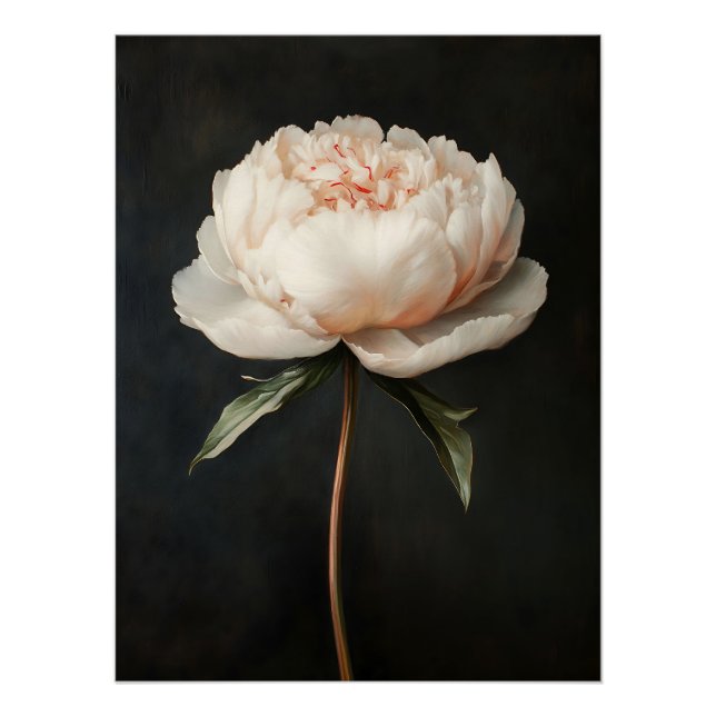 Rosa Pink Botanische Malerei Poster (Vorderseite)