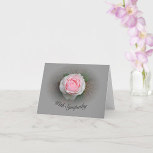 Rosa Pink mit grauer Vignette Karte
