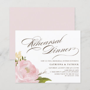 Rosa Pink Peony Probe Dinner Einladung