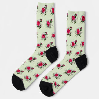 Rosa Pink umgeben von Baby’s Breath Socken