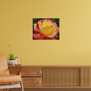 Rosa Pink und Gelb Florale Fotografie Poster