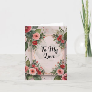 Rosa Pink und Rot an meinen Valentinsliebling Karte