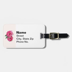 Rosa Pink und Weiß Gepäckanhänger