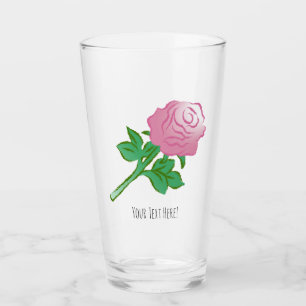 Rosa Pink zum Muttertag Glas