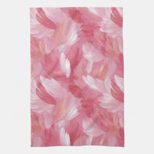 Rosa Pinselstrich Glitter Abstract Muster Geschirrtuch