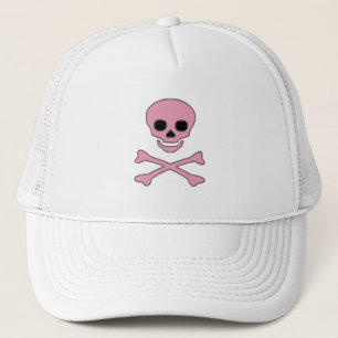 Rosa Piratenkappe Jolly Roger Truckerkappe