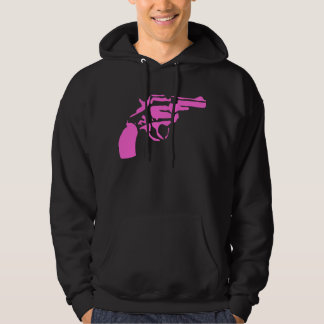 Rosa Pistolen-mit Kapuze Sweatshirt