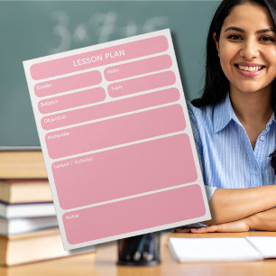 Rosa Planerpapier Notizblock