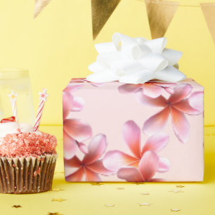 Rosa Plumeria Hawaiian Frangipani Blumendesign Geschenkpapier