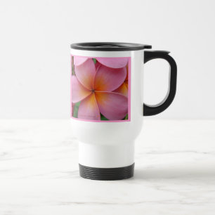 Rosa Plumeria-tropische Blume StnlSteel Reisebecher