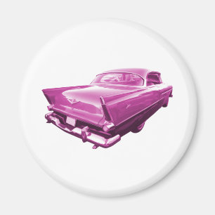 Rosa Plymouth Heckflossen Magnet