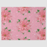 Rosa Poinsettia-kundenspezifisches Seidenpapier<br><div class="desc">Rosa Poinsettia-kundenspezifisches Feiertags-Weihnachtsgeschenk-Geschenk-Seidenpapier</div>