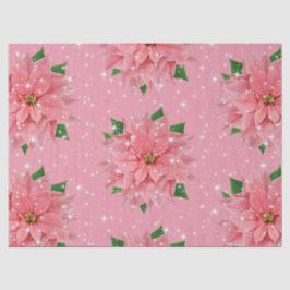 Rosa Poinsettia-kundenspezifisches Seidenpapier