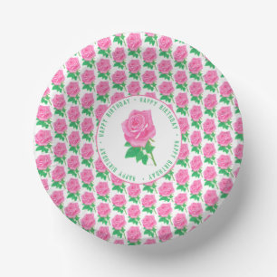 Rosa Poker Chips für Geburtstage Pappteller