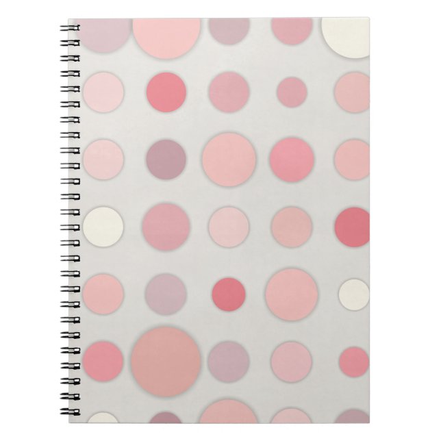 Rosa Polka Dot Art Notizblock (Vorderseite)
