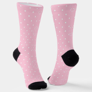Rosa Polka-Parade Socken