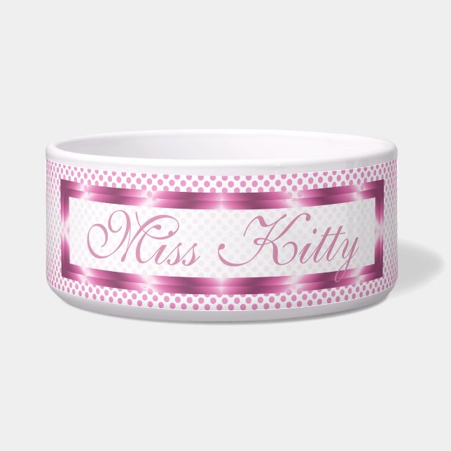 Rosa Polka personalisiert Napf (Vorderseite)