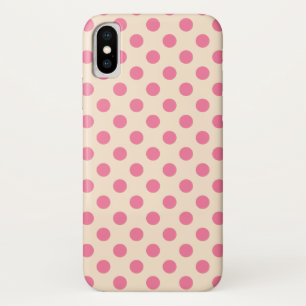 Rosa Polka-Punkte auf Sahne Case-Mate iPhone Hülle