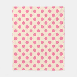 Rosa Polka-Punkte auf Sahne Fleecedecke