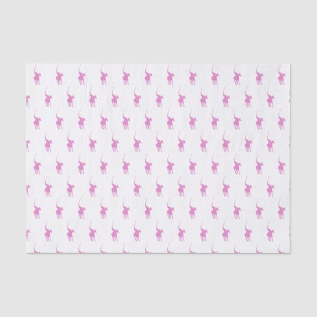 Rosa Polo-Spieler Seidenpapier (Vorderseite)