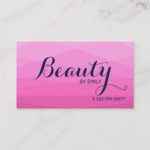 Rosa Polygonaler Hintergrund Visitenkarte