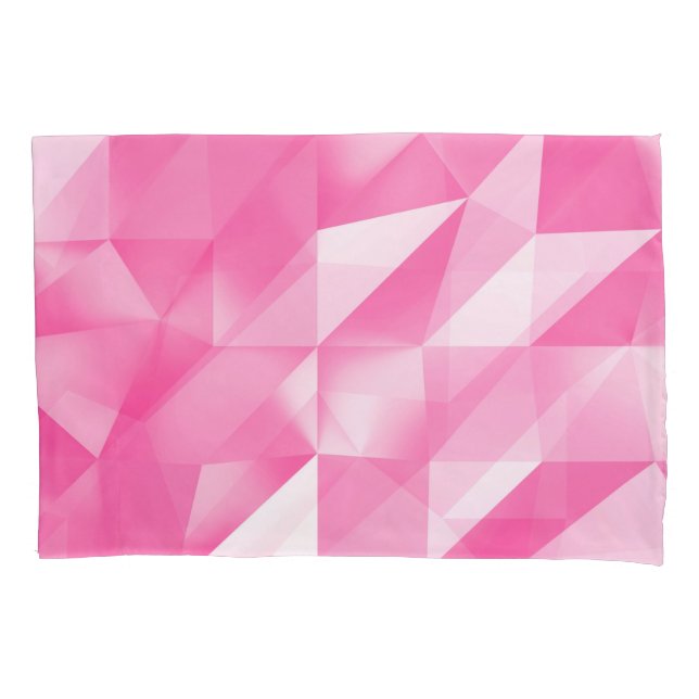 Rosa Polygonhintergrund: abstraktes 3D-Rendering Kissenbezug (Vorderseite)